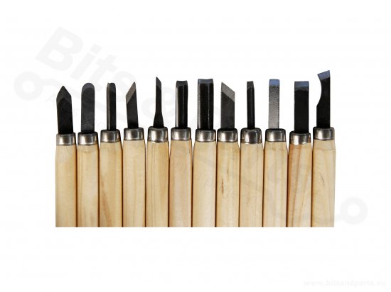 Gouging knife set 12-piece 